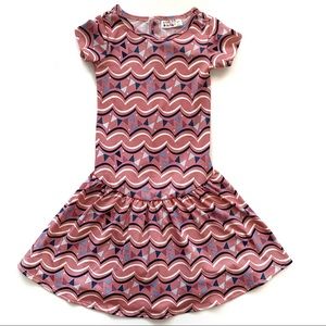 NWT Dot Dot Smile Pink & Blue Flag Flapper Dress 3